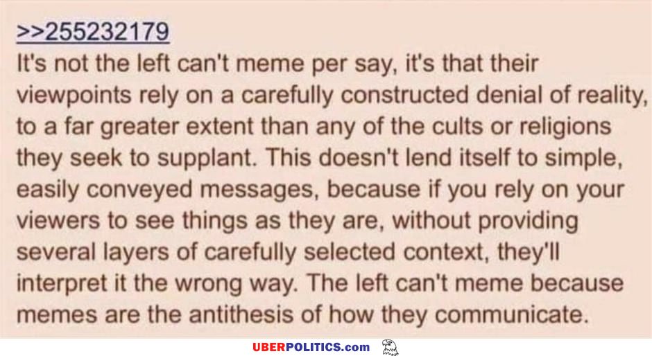 The Left Cannot Meme